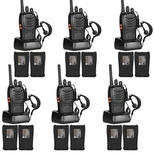 baofeng bf-88a long range baofeng walkie talkies for adults with 12pcs 1500mah batteries license free 2 way radio upgrade version of baofeng bf-888s two way radio(6 pack)