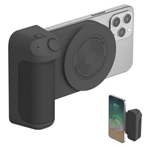 hafoko magnetic smartphone capgrip camera cell phone handle grip photo 10w wireless charging stand phone holder with bluetooth wireless remote control compatible for iphone samsung video shooting