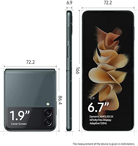Samsung Galaxy Z Flip 3 5G SM-F711U 128GB for T-Mobile Green (Renewed)