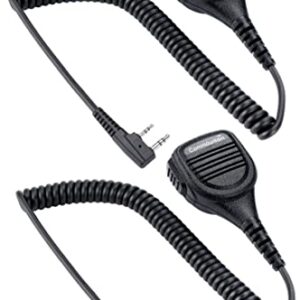 2 Pack Heavy Speaker Mic w/Reinforced Cable for Baofeng Radios BF-F8HP BF-F9 UV-82 UV-82HP UV-82C UV-5R UV-5R5 UV-5RA UV-5RE UV-5X3 V2+ BTECH Retevis Radioddity TYT Kenwood Radios, Shoulder Microphone