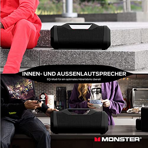 Monster Blaster 3.0 Portable Speaker, 120W Wireless Bluetooth Speaker, IPX5 Rechargeable Waterproof Bluetooth Speaker with USB Charge Out & Aux Input