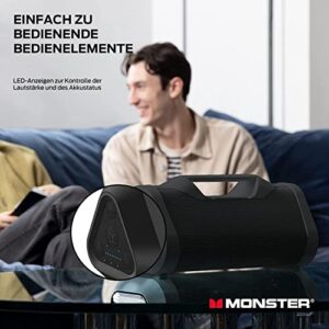 Monster Blaster 3.0 Portable Speaker, 120W Wireless Bluetooth Speaker, IPX5 Rechargeable Waterproof Bluetooth Speaker with USB Charge Out & Aux Input