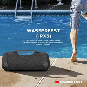 Monster Blaster 3.0 Portable Speaker, 120W Wireless Bluetooth Speaker, IPX5 Rechargeable Waterproof Bluetooth Speaker with USB Charge Out & Aux Input