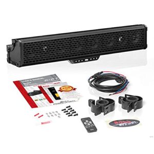 boss audio systems brt27a atv utv sound bar system – 27 inch wide, ipx5 rated weatherproof, bluetooth, amplified, 3 inch speakers
