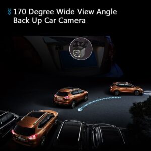HUWUFUN Backup Camera for Car,Rear View Camera Front View Upgrade 12 LED Night Vision Waterproof Reverse 170° Wide Rearview Angel with Mount Bracket Universal Fits,SUV,Trucks,RV,Van