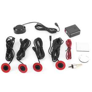 Acouto Car Reverse Radar Sensor Kit 16.5mm Car Built‑In Backup Radar Sensor Reversing Assistance with Audio Buzzer Auxiliary Kit(Black)