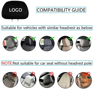 BICHONG 2Pcs of Fans Exclusive Car Headrest Covers (CB)