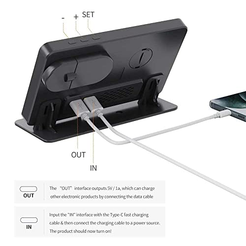 Tech Starving's 3 in 1 Wireless Charger with Clock/Alarm—Fast Charging—For iPhone 14/13/12/11/XS/X/8—Apple Watch Series—AirPods & Samsung Phone Series