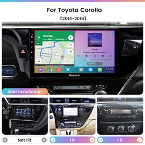 Dasaita 10.2" Android 11 Car Radio for Toyota Corolla 2014 2015 2016 Wireless Apple Carplay Android Auto Audio Video Player GPS Navigation Head Unit DSP Bluetooth 5.0 4G RAM 64G ROM