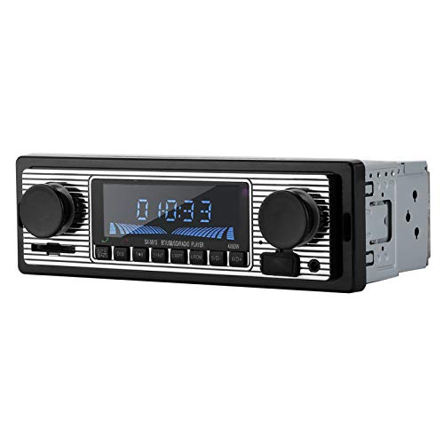 Gerioie Car Music Player, Bluetooth Classic Compact Size Auto Radio, for Auto Playing Car(12V)