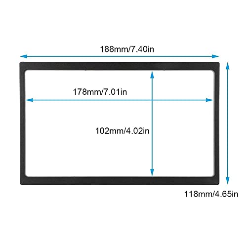 for radio installation kit Gorgeri Cornice 2 Din, Universal Fascia 2 Din 7in PST Thick Fascia Car Fascia Dash Mount DVD Navigation Audio Frame Stereo Doubles Stereo Wiring Harness Radio Installation K