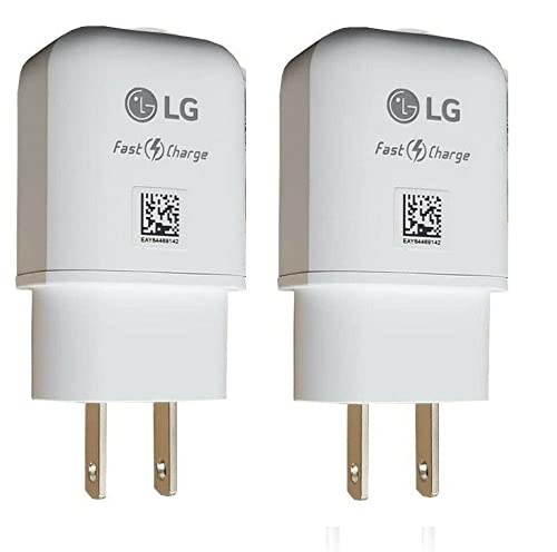 Original LG QuickCharge 3.0 Wall Charging Fast Adapter for G5 G6 NEXUS 5X 6P V10 V20 V30 - 2 PACK - Bulk Packaging