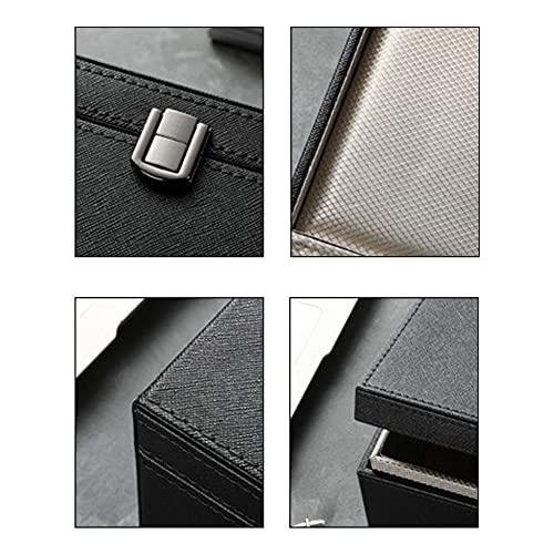 EMVANV Faraday Box, RFID Box for Car Keys, Anti Theft Signal Blocking Box Storage Case Protective PU Leather Car Key Shielding Box for Keyless Fob, RFID Signal Blocking Pouch Cage