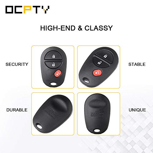 OCPTY 1470A-1T 1 X Flip Key Entry Remote Control Key Fob Transmitter Replacement for Toyota HighLander Sequoia Tacoma Sienna 1470A-1T 3 Buttons 315Mhz