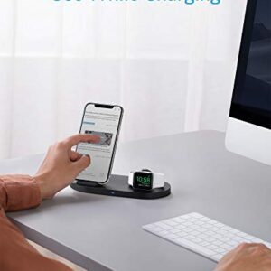 Anker Wireless Charging Station with QC Charger, PowerWave Sense 2-in-1 Stand with Watch Charging Holder for Apple Watch SE/6/5/4/3/2/1, iPhone SE 2020, 11, 11 Pro (Watch Charging Cable Not Included)