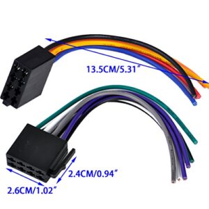 beler Universal ISO Wire Harness Female Adapter Connector Cable for Car Stereo System