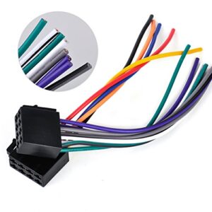 beler Universal ISO Wire Harness Female Adapter Connector Cable for Car Stereo System