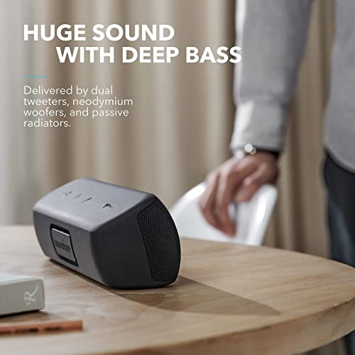 Anker Soundcore Motion+ Bluetooth Speaker with Hi-Res 30W Audio, Extended Bass and Treble, Wireless HiFi Portable Speaker with App, Customizable EQ, 12-Hour Playtime, IPX7 Waterproof, USB-C (Renewed) 