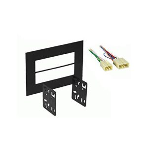 compatible with toyota camry 1987 1988 1989 1990 1991 double din stereo harness radio install dash kit package