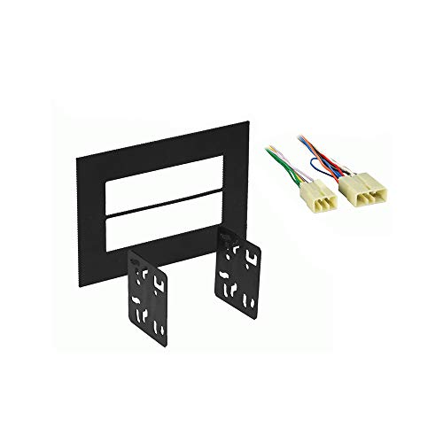 Compatible with Toyota Camry 1987 1988 1989 1990 1991 Double DIN Stereo Harness Radio Install Dash Kit Package