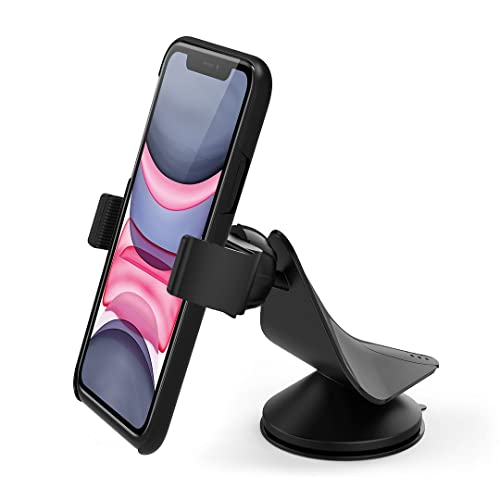 Arteck Car Mount, Universal Mobile Phone Car Mount Holder 360° Rotation for Auto Windshield and Dash, for Cell Phones Apple iPhone 14, 14 Pro, 14 Pro Max, 13, 12, 11, Xs, SE, Android Cellphone, GPS