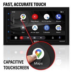 BOSS Audio Systems Elite BV800ACP Car Multimedia Player with Apple CarPlay - Android Auto Double Din Car Stereo, 6.75 Inch LCD Capacitive Touchscreen Bluetooth MP3 USB A/V in AM/FM Receiver, Steering