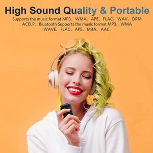 32GB Mp3 Player with Bluetooth, Portable Music Player Built-in Micro SD Card Slot and HD Speaker Support FM Radio Voice Record Video Ebook Alarm Full-Touch Screen Mp3 Mp4 Player for Running