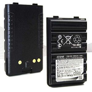 elxjar (2-pack) 7.2v 1800mah ni-mh battery pack compatible for yaesu vertex fnb-v94 fnb-83 ft-60r fnb-v57 fnb-64 vx-410 vx-420 vx-420a vx-150 vx-160 vx-170 vx-180 ft-270 two way radio