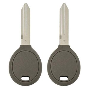 keyless2go replacement for new uncut transponder ignition car key y164 (2 pack)