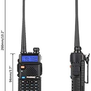 Baofeng UV-5R 8 Watt Ham Two Way Radio Upgrade Version (144-148/420-450Mhz), Dual Band Walkie Talkie 1800mAh Li-ion Battery