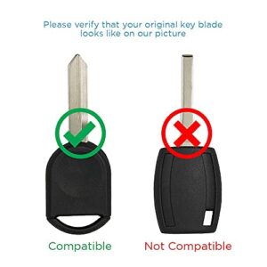 Keyless2Go Replacement for Keyless Entry Car Key Fob Vehicles That Use 3 Button CWTWB1U331, Self-programming with New Uncut 80 Bit Transponder Ignition Car Key H92 H84 H85