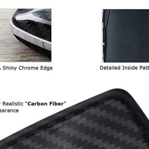 iJDMTOY Exact Fit Black Glossy Carbon Fiber Finish Key Fob Shell Compatible With Lexus IS ES GS LS CT LX GX RX, etc 1st Gen Smart Keyless Fob
