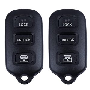 replacement keyless remote key fob fit for 1999-2009 toyota 4runner / 2001-2008 sequoia fcc id：hyq12ban hyq12bbx hyq1512y (pack of 2)