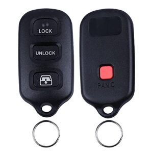 Replacement Keyless Remote Key Fob fit for 1999-2009 Toyota 4Runner / 2001-2008 Sequoia FCC ID：HYQ12BAN HYQ12BBX HYQ1512Y (Pack of 2)