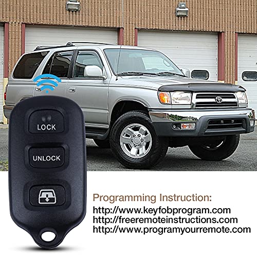 Replacement Keyless Remote Key Fob fit for 1999-2009 Toyota 4Runner / 2001-2008 Sequoia FCC ID：HYQ12BAN HYQ12BBX HYQ1512Y (Pack of 2)