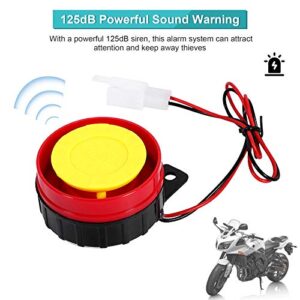 Motorcycle Bike Anti-Theft Alarm System, 12V Universal Anti-Theft Security Alarm with Double Remote Control