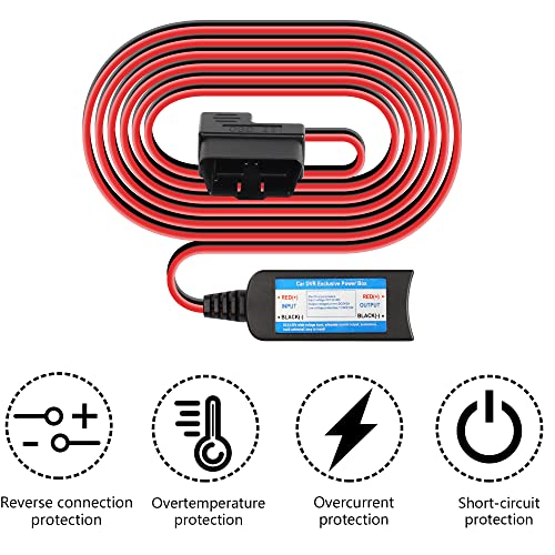 SinLoon OBD Power Cable for Dash Camera, 12V-30V to 5V,OBD to USB A Power Step Down Cable, Easy Installation Into Vehicle OBD 5FT(USB-A)