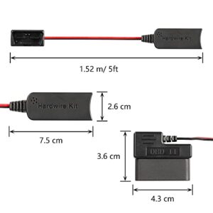 SinLoon OBD Power Cable for Dash Camera, 12V-30V to 5V,OBD to USB A Power Step Down Cable, Easy Installation Into Vehicle OBD 5FT(USB-A)