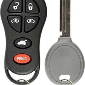 KeylessOption Keyless Entry Remote Fob Uncut Ignition Car Key Replacement for GQ43VT18T, 04686797