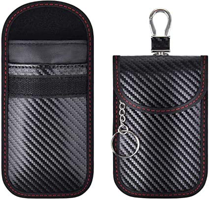 Faraday Pouch for car Keys,2 Pack Faraday Bag | Car Key Signal Blocking Pouch | Keyless Entry Car Keys Case | RFID Blocker Bag for Car Security | Anti-Theft Remote Entry Keyless protector