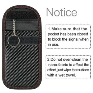 Faraday Pouch for car Keys,2 Pack Faraday Bag | Car Key Signal Blocking Pouch | Keyless Entry Car Keys Case | RFID Blocker Bag for Car Security | Anti-Theft Remote Entry Keyless protector