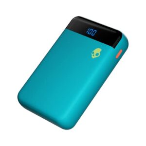 skullcandy stash fat 2 10,000 mah fast charging power bank / small and light travel friendly portable charger for iphone, android and other usb devices – 90s vacation