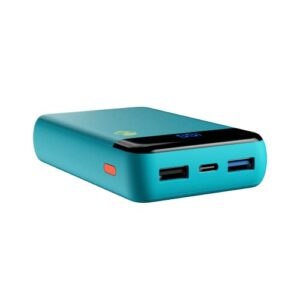 Skullcandy Stash Fat 2 10,000 mAh Fast Charging Power Bank / Small and Light travel friendly Portable Charger for iPhone, Android and Other USB Devices - 90s Vacation