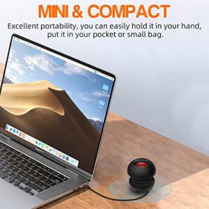 Mini Bass Speaker, mohoss Portable Plug in Speaker with 3.5mm Aux Audio Input, Rechargeable External Hamburger Speaker for iPhone Android Smartphones Laptop Tablet iPod MP3