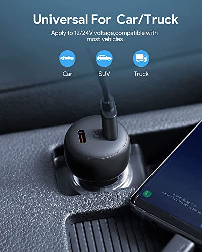 [Apple MFi Certified] USB C Car Charger, for iPhone Fast Car Charger PD 40W Dual Ports 2Pack Car Phone Charger with Lightning Cable Compatible with iPhone 14/13/12/11/Pro/MAX/XS/iPad Pro/Samsung