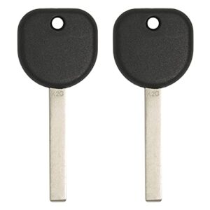 keyless2go replacement for uncut transponder ignition car key high security laser sidemill b119 hu100 (2 pack)
