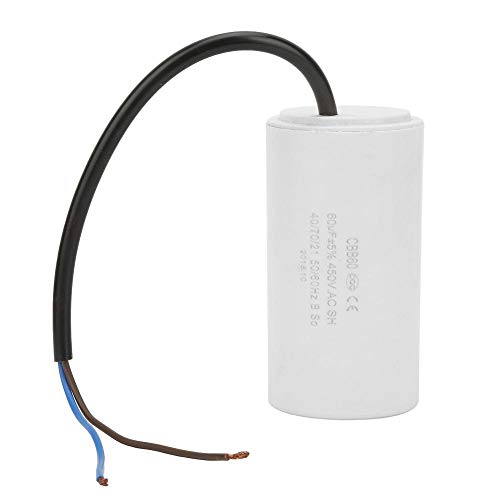 CBB60 Capacitor, Motor Running Capacitor 450V 60uf Capacitor ESR Eco-Friendly for Household Electric Appliance