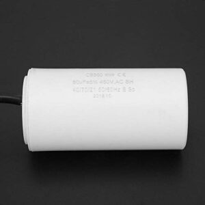 CBB60 Capacitor, Motor Running Capacitor 450V 60uf Capacitor ESR Eco-Friendly for Household Electric Appliance