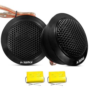 H YANKA 160 Watt CTW-02 Tweeters for Car Audio, Powerful Neodymium Magnet, PRO Neodymium Silk Dome,Easy to Mount,High Performance Component Tweeter System - Tweeters Included（Pair）