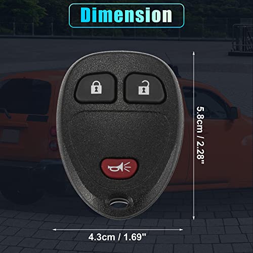 X AUTOHAUX 2pcs 315MHz KOBGT04A Replacement Keyless Entry Remote Car Key Fob for Chevy HHR 06-11 Uplander 06-08 for Buick Terraza for Saturn Relay 05-07 for Pontiac Montana 15777636 3 Button